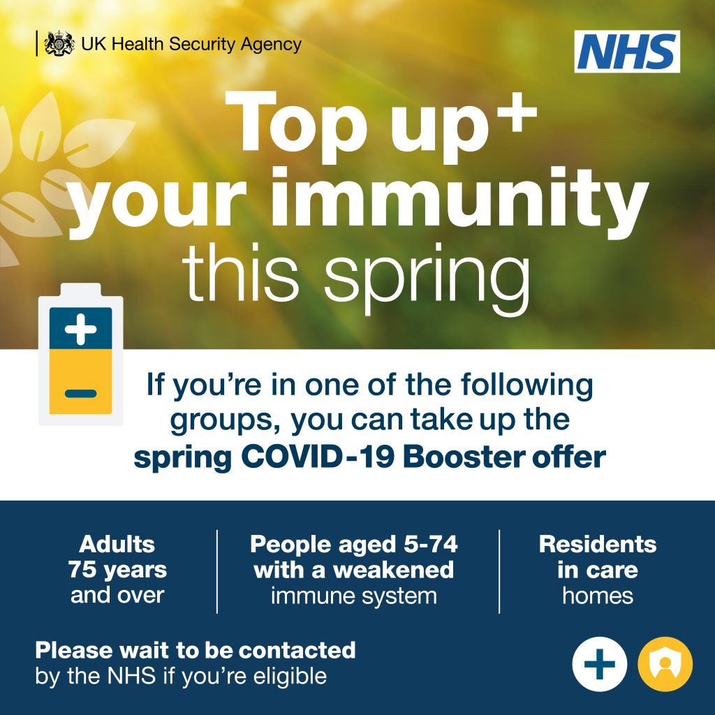 Spring COVID-19 booster offer poster